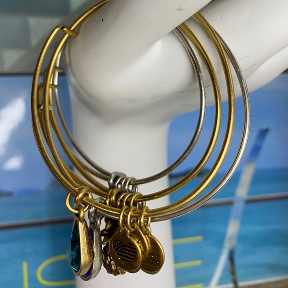 Alex and Ani 4 charm bracelet bundle - Picture 7 of 16